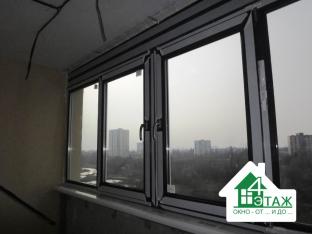 Остекление балкона ламинированными окнами Киев фото от 4ETAG®